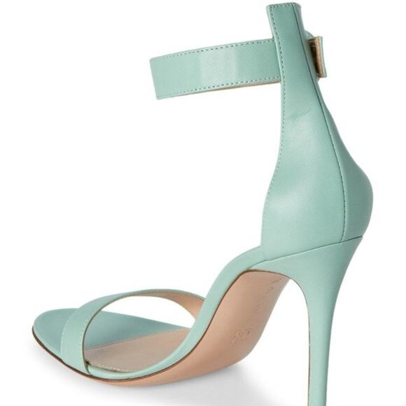 Gianvito Rossi Portofino Ankle Strap Sandal in Pacific Nappa Blue NWT - Picture 2 of 7